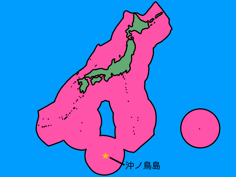 日本の排他的経済水域と沖ノ鳥島