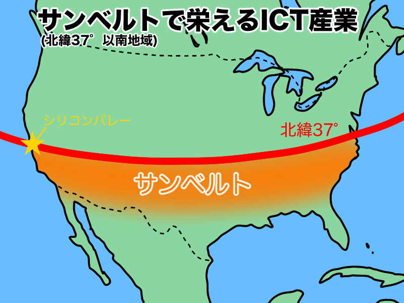 サンベルトで発展するICT産業