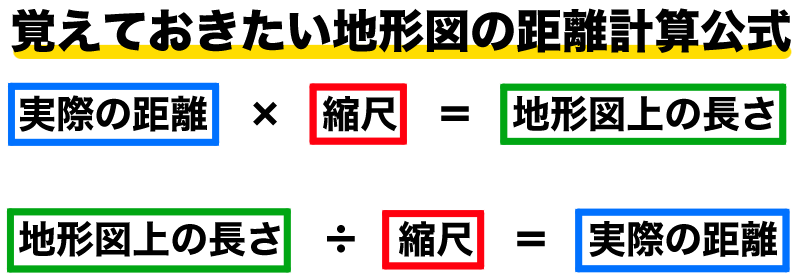 覚えておきたい地形図の距離計算公式