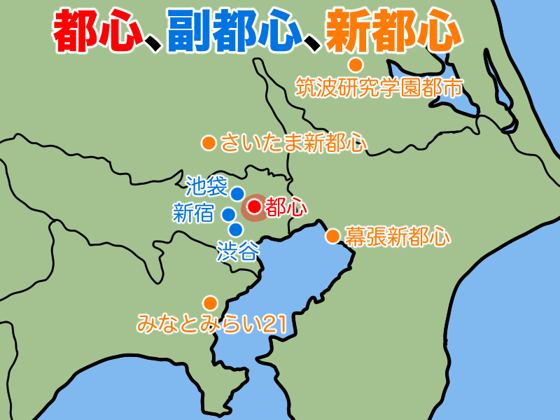 都心、副都心、新都心