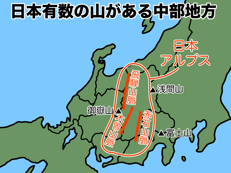 中部地方の山