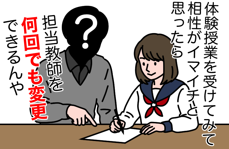 教師を何回でも変更できる