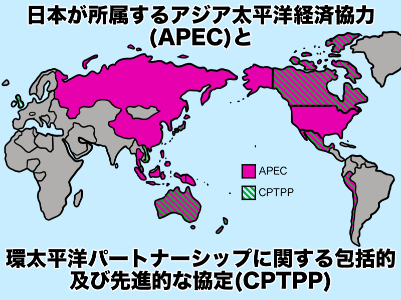 日本が所属するAPECとCPTPP