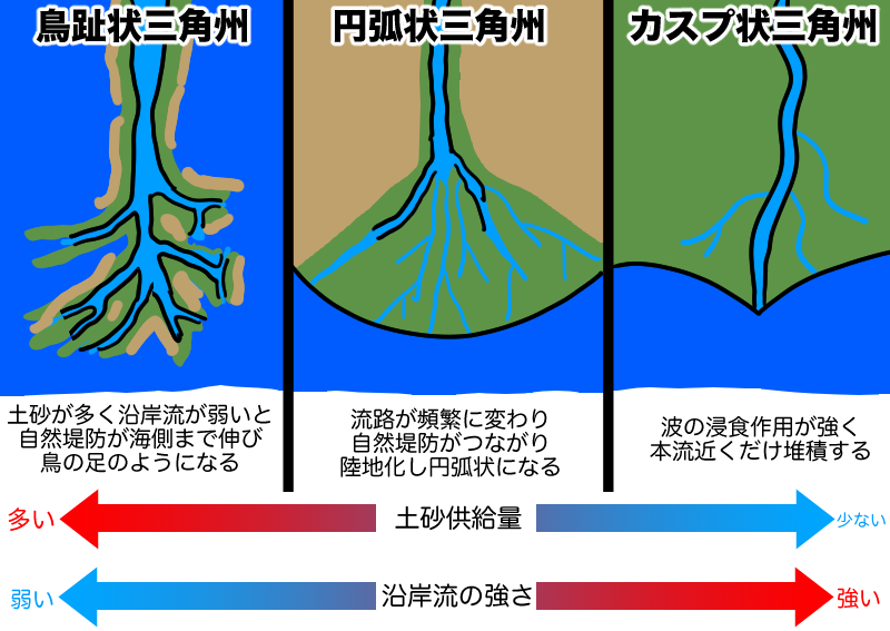 三角州の種類
