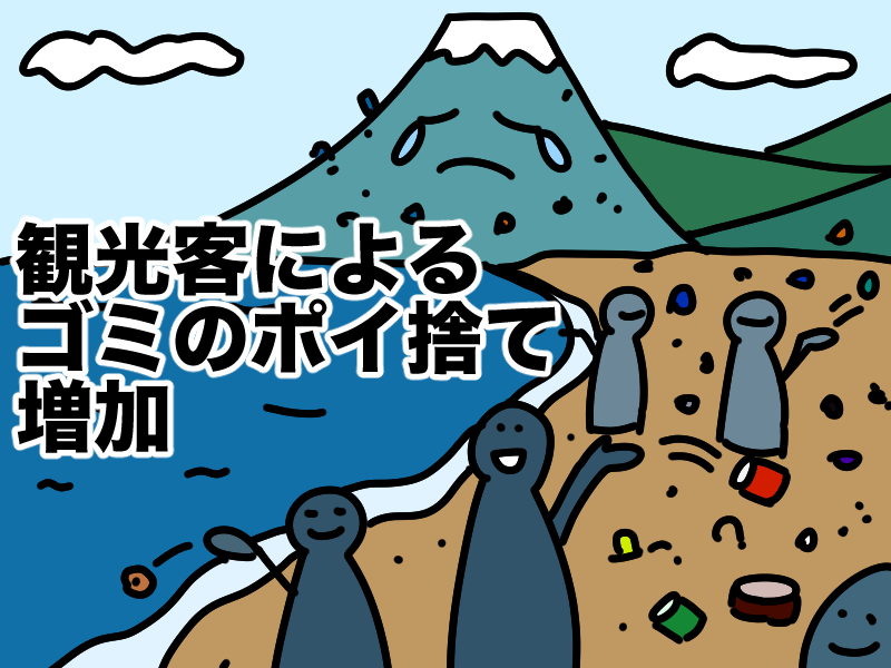 観光客のポイ捨て